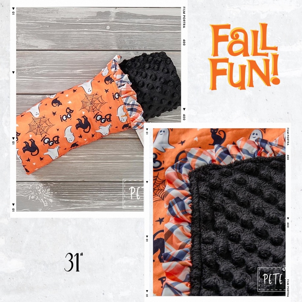 Wrap Your Little Boo in Our Halloween Minky Blanket - Perfect for Car seats